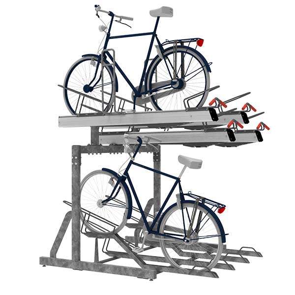 Fahrradparksysteme | Fahrradständer mit Befestigungspfosten | FalcoLevel Premium+ mit verschiedenen Anbindevorrichtungen | image #5 |  