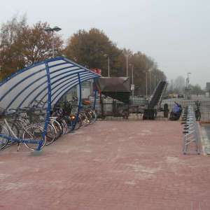 Fahrradabstellüberdachung und Fahrgast Überdachungen am Bahnhof Rosendahl